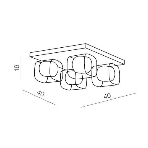 Потолочный светильник Azzardo Happy 4 top AZ0485 Потолочный светильник Azzardo Happy 4 top AZ0485