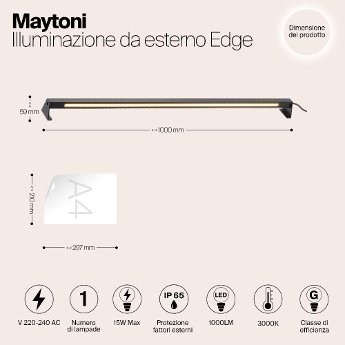 Ландшафтный светильник Maytoni Outdoor O415FL-L15B3K Ландшафтный светильник Maytoni Outdoor O415FL-L15B3K