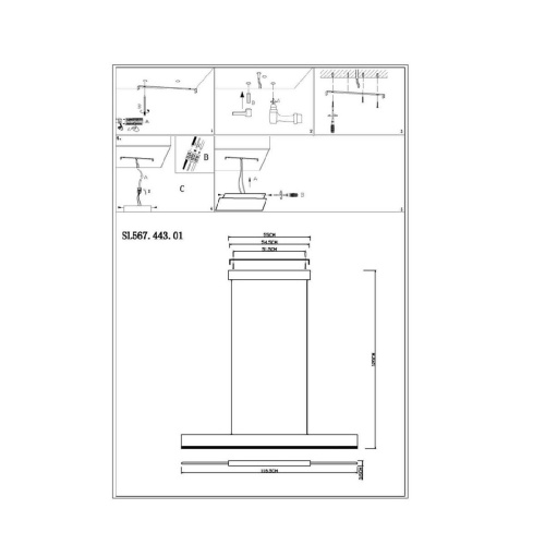 Подвесной светодиодный светильник ST Luce Percetti SL567.443.01 Подвесной светодиодный светильник ST Luce Percetti SL567.443.01