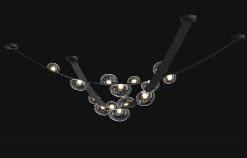 Подвесной светодный светильник Crystal Lux Bosque SP7 L3000 Black/Transparent Подвесной светодный светильник Crystal Lux Bosque SP7 L3000 Black/Transparent