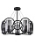 Подвесная люстра Lumien Hall Олави 3302/5P-SBK-CL