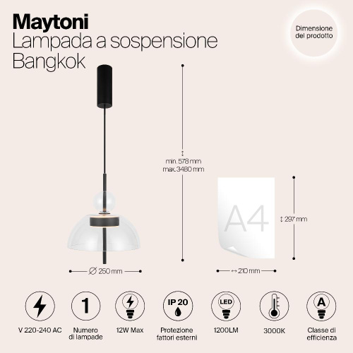 Подвесной светильник Maytoni MOD185PL-L6B3K1 Подвесной светильник Maytoni MOD185PL-L6B3K1