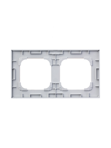 Рамка 2-постовая ABB Zenit стекло белое 2CLA227200N3001