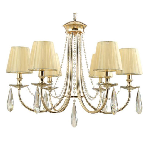 Подвесная люстра Crystal Lux Victoria SP6 Gold/Amber Подвесная люстра Crystal Lux Victoria SP6 Gold/Amber