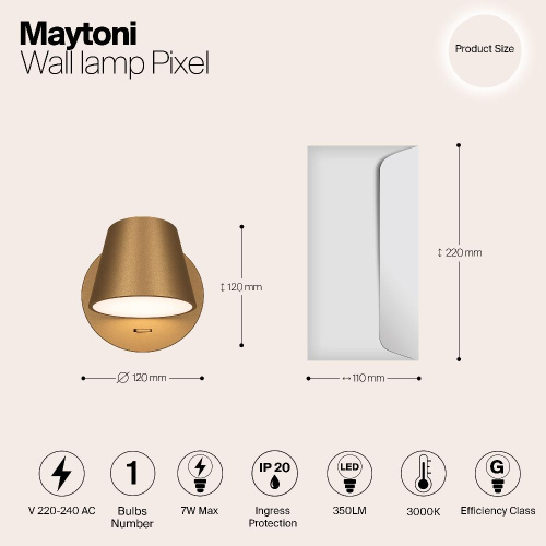 Настенный светильник (бра) Maytoni MOD421WL-L6BS3K Настенный светильник (бра) Maytoni MOD421WL-L6BS3K