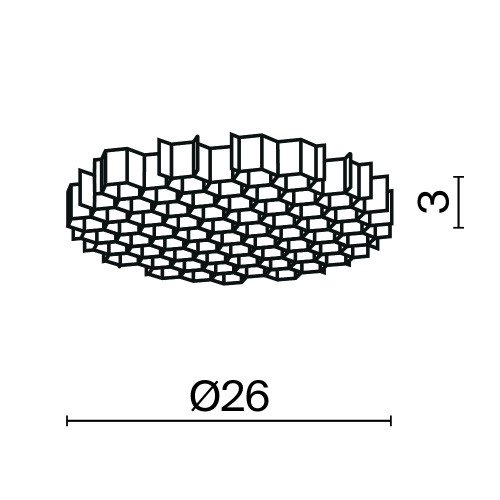 Комплектующие для светильника Technical HoneyComb-D26