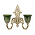 Бра Bohemia Ivele 7203B15/2/210 GW P2 U Clear-Green/H-1K