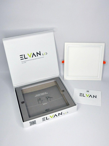 Встраиваемый светодиодный светильник Elvan VLS-308SQ-25W-NH