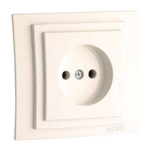 Розетка 2К Mono Electric Larissa 16A 250V винтовое подключение слоновая кость 103-010122-116