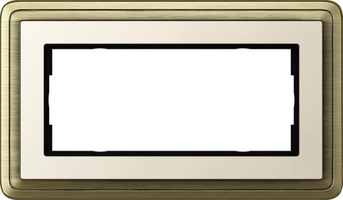 Рамка 2-модульная Gira ClassiX бронза/кремовый 1002623