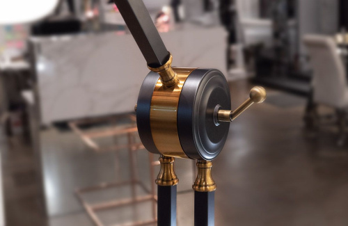 Торшер KM603F brass/black