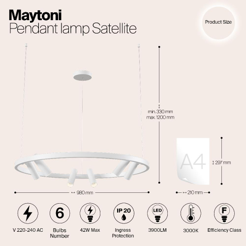 Подвесной светильник Maytoni MOD102PL-L42W