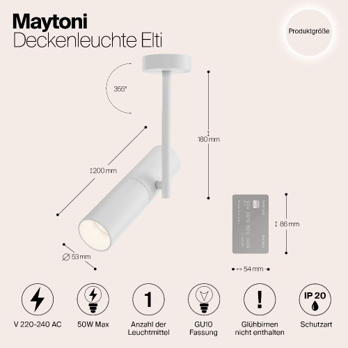 Спот Maytoni Elti C020CL-01W Спот Maytoni Elti C020CL-01W