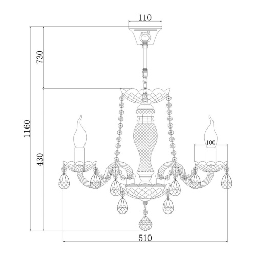 Подвесная люстра Rivoli Riccio 1002-208 Б0037769 Подвесная люстра Rivoli Riccio 1002-208 Б0037769