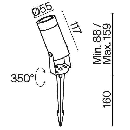 Ландшафтный светильник Outdoor O050FL-L5GF3K
