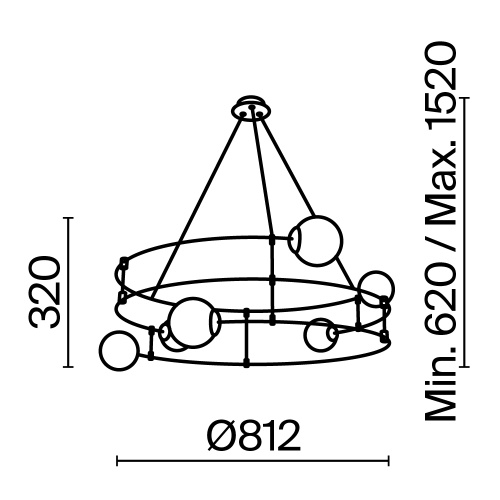 Подвесная люстра Maytoni Balance MOD317PL-06B Подвесная люстра Maytoni Balance MOD317PL-06B