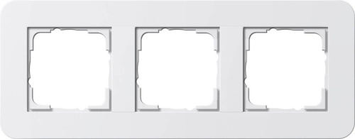 Рамка 3-постовая Gira E3 белый глянцевый 0213410
