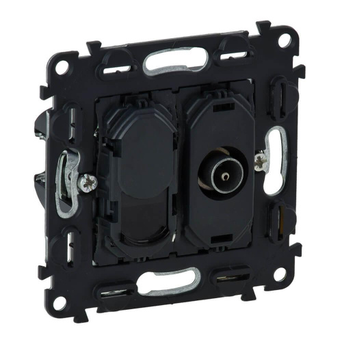 Розетка TV-+ RJ45 Legrand Valena Мех In Matic c топологией звезда 753055