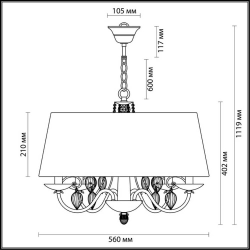 Подвесная люстра Odeon Light Niagara 3921/4 Подвесная люстра Odeon Light Niagara 3921/4