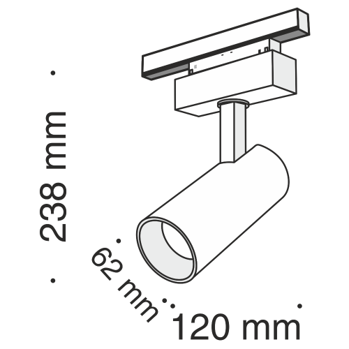 Трековый светодиодный светильник для магнитного шинопровода Maytoni Track lamps TR019-2-15W4K-B Трековый светодиодный светильник для магнитного шинопровода Maytoni Track lamps TR019-2-15W4K-B