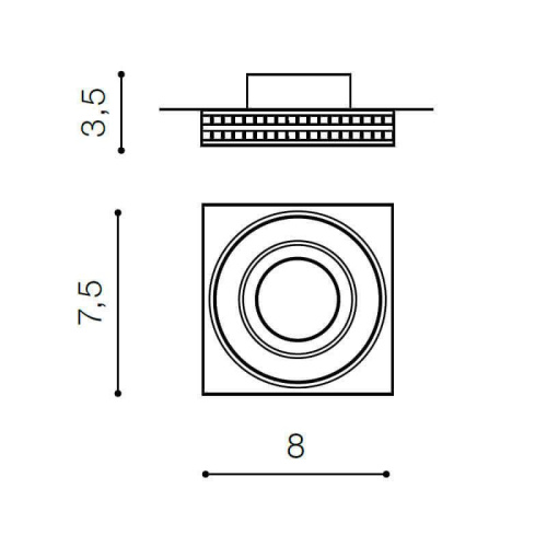 Встраиваемый светильник Azzardo Eva Square AZ1461