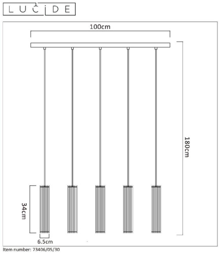 Подвесной светильник Lucide Lionel 73406/05/30