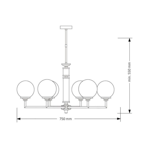 Подвесная люстра Kutek Mood Artu Glass ART-ZW-6 (N) G