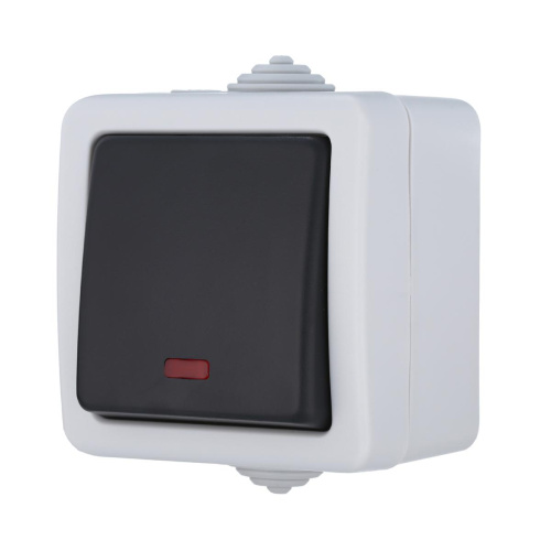 Переключатель LK Studio одноклавишный с 2 мест с индикатором (схема 6L), EF600SW, 16 A (серый) 80005 Переключатель LK Studio одноклавишный с 2 мест с индикатором (схема 6L), EF600SW, 16 A (серый) 80005