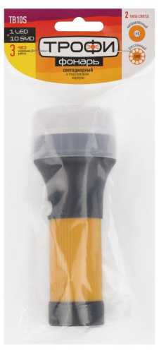 Ручной светодиодный фонарь ЭРА Трофи от батареек 141х54 40 лм TB10S Б0025678