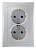 Розетка двойная Schneider Electric Sedna с/з без шторок 16A 250V SDN3000660