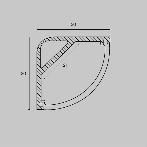 Комплектующие к светодиодной ленте Led Strip ALM-3030B-S-2M