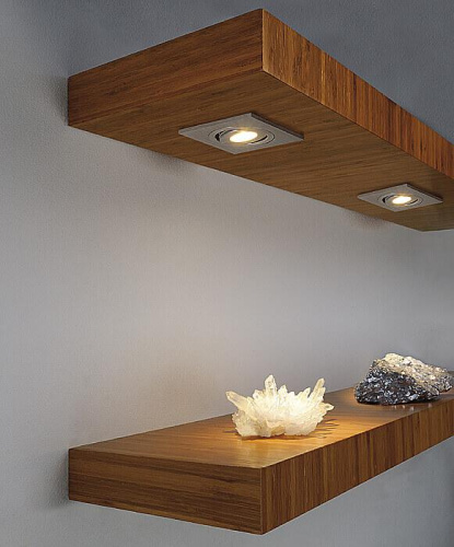 Светильник встраиваемый с белым теплым POWER LED LELEX матированный алюминий 111872