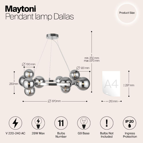 Подвесной светильник Maytoni MOD545PL-11CH