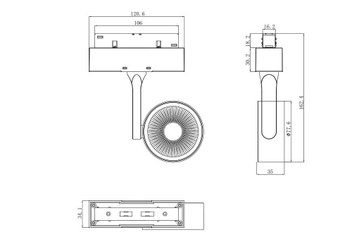 Трековый светильник Technical TR024-2-10MG3K Трековый светильник Technical TR024-2-10MG3K