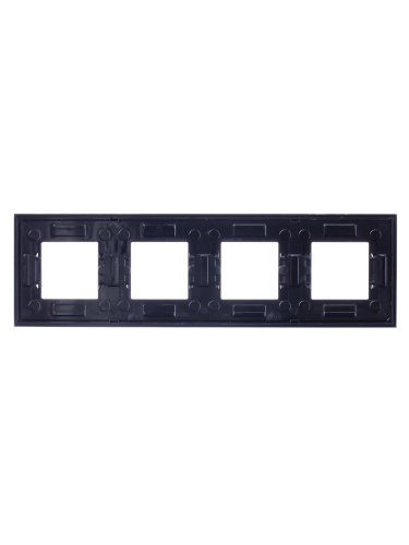 Рамка 4-постовая ABB Zenit стекло кофейное 2CLA227400N3701 Рамка 4-постовая ABB Zenit стекло кофейное 2CLA227400N3701