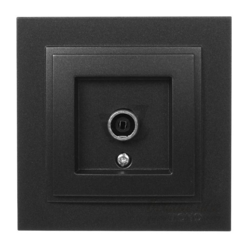 Розетка TV проходная Mono Electric Despina универсальная экран графит 102-202005-137