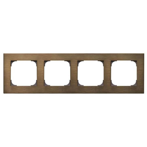 Рамка 4-постовая ABB Sky античная латунь 2CLA857400A1201 Рамка 4-постовая ABB Sky античная латунь 2CLA857400A1201