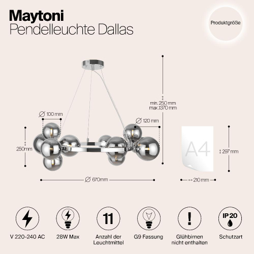 Подвесной светильник Maytoni MOD545PL-11CH