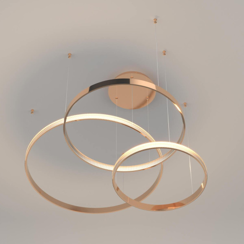 Подвесной светодиодный светильник Eurosvet Smart Posh 90275/3 медный Подвесной светодиодный светильник Eurosvet Smart Posh 90275/3 медный