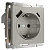 Розетка с заземлением, шторками и USB тип A+C (дымчатый) W1271704/ a069465