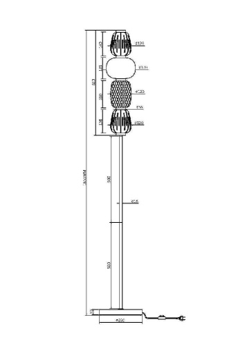 Напольный светильник (торшер) Maytoni MOD267FL-L32G3K