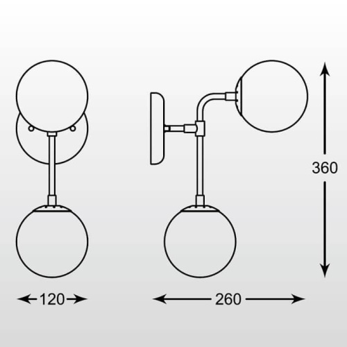 Бра Zumaline Riano W0454-02A-SDAA