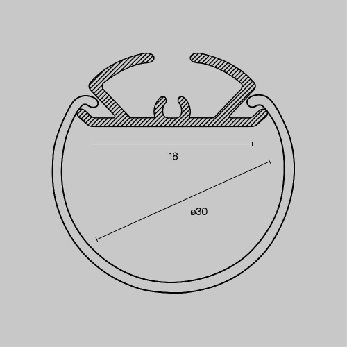 Комплектующие к светодиодной ленте Led Strip ALM-D30-S-2M