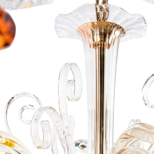 Подвесная люстра Crystal Lux Catarina SP6 V2 Gold/Transparent-Cognac Подвесная люстра Crystal Lux Catarina SP6 V2 Gold/Transparent-Cognac