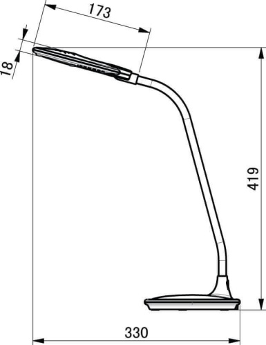 Настольная лампа Horoz Irem черная 049-011-0005