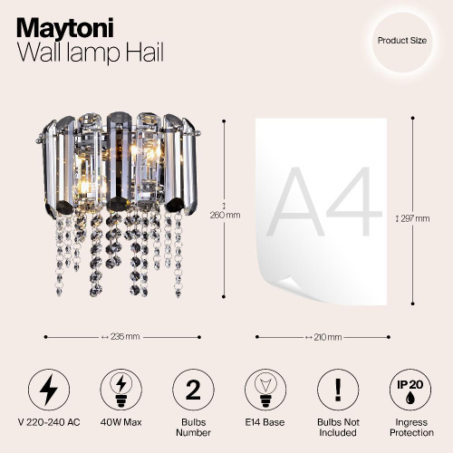 Настенный светильник Maytoni Hail MOD097WL-02CH