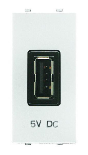 Розетка USB ABB Zenit альпийский белый 2CLA218500N1101