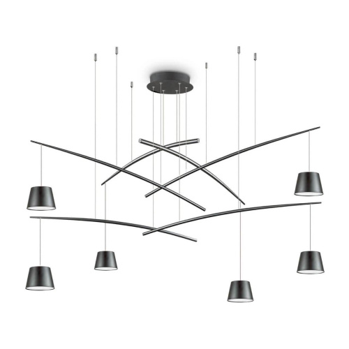 Подвесная люстра Ideal Lux Fish SP6 Nero 196992 Подвесная люстра Ideal Lux Fish SP6 Nero 196992