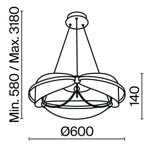 Подвесной светильник Maytoni MOD281PL-L45BS3K Подвесной светильник Maytoni MOD281PL-L45BS3K