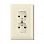Розетка двойная ABB Basic55 Schuko с/з 16A 250V безвинтовой зажим слоновая кость 2CKA002014A1463
